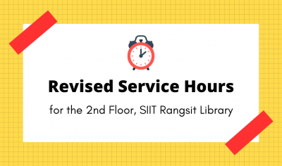 Revised Service Hours for the 2nd Floor, SIIT Rangsit Library
