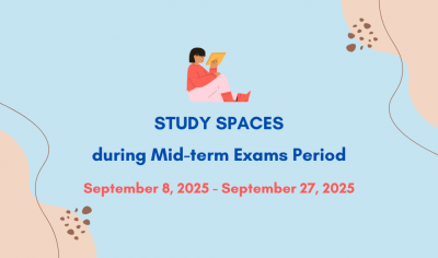 Study Spaces during mid-term exams period 