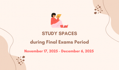 Study Spaces during final exams period 